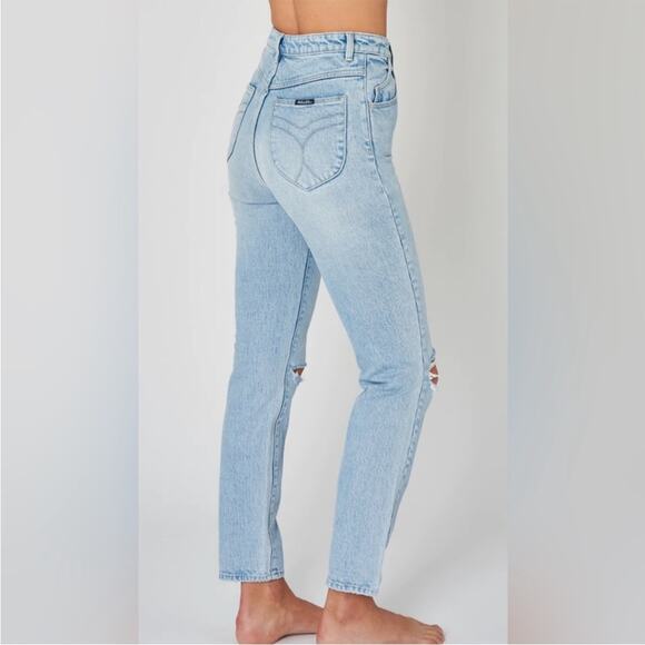 NWT Rolla’s Dusters high rise slim ripped knee jeans in Eco Erin Worn Wash - Picture 3 of 13